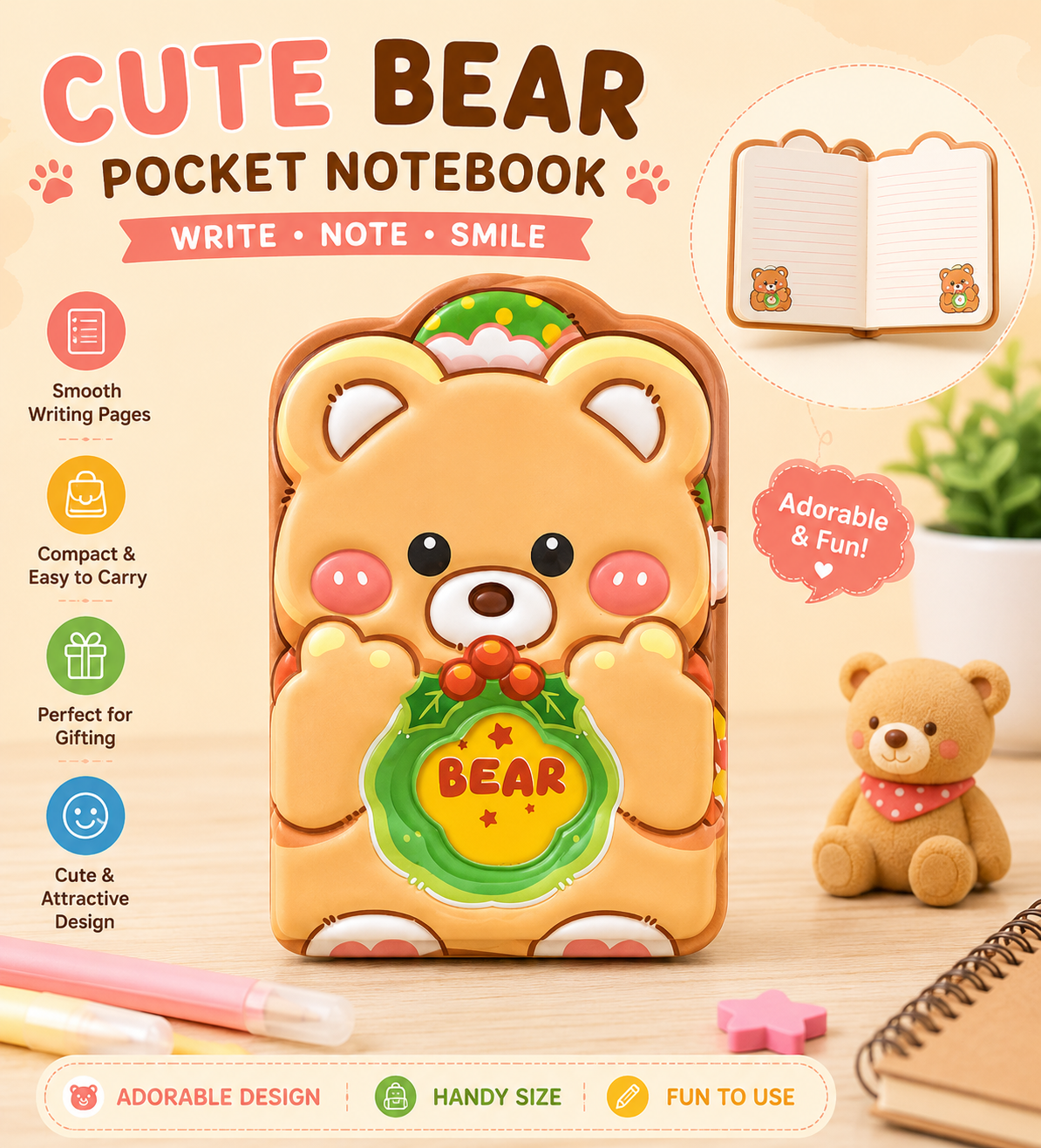 Bear Pocket Notebook
